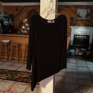 Chico’s Travelers Asymmetrical Black Tunic 1 (8)